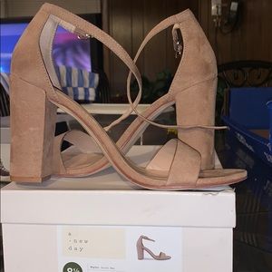 Size 8 1/2 beige heels